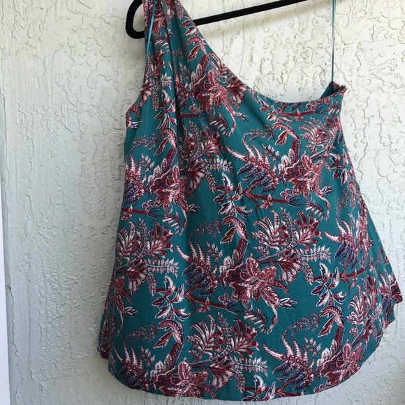 🦄 Loft Floral One Shoulder Top - Picture 6 of 9